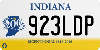 IN license plate 923LDP