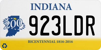 IN license plate 923LDR