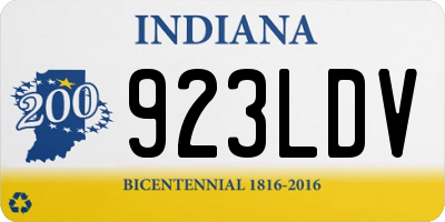 IN license plate 923LDV