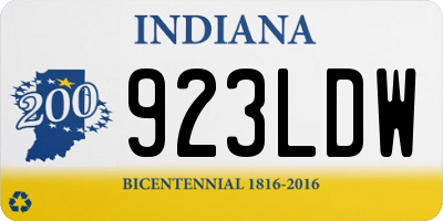 IN license plate 923LDW