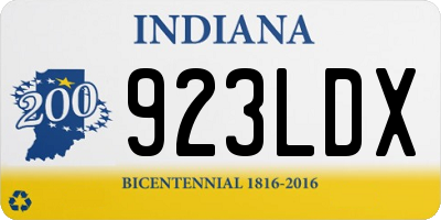 IN license plate 923LDX