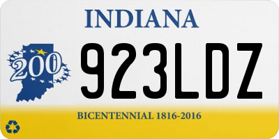 IN license plate 923LDZ
