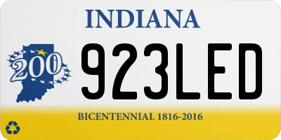 IN license plate 923LED