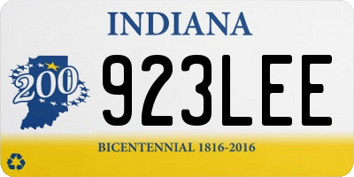 IN license plate 923LEE