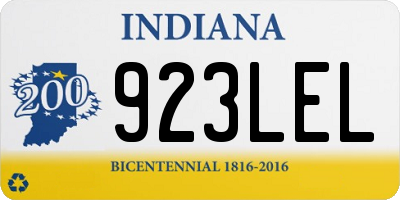 IN license plate 923LEL