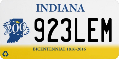 IN license plate 923LEM