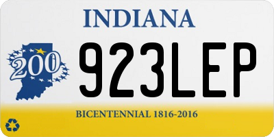 IN license plate 923LEP