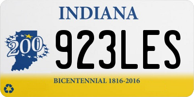 IN license plate 923LES