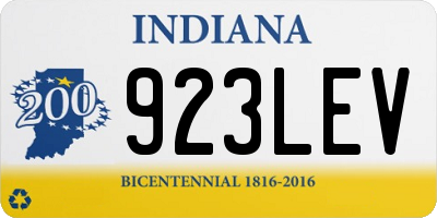 IN license plate 923LEV