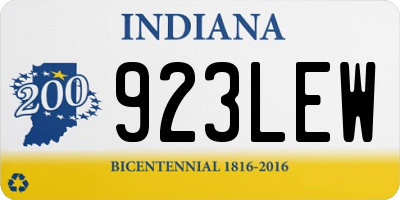 IN license plate 923LEW