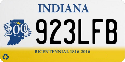 IN license plate 923LFB