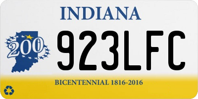 IN license plate 923LFC