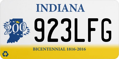 IN license plate 923LFG