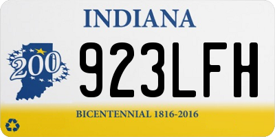 IN license plate 923LFH