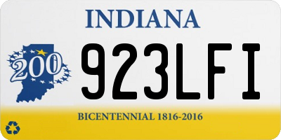 IN license plate 923LFI