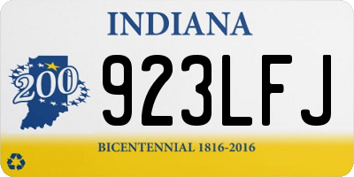 IN license plate 923LFJ