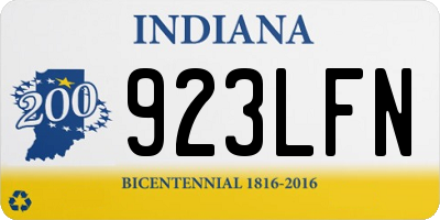 IN license plate 923LFN