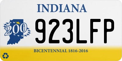 IN license plate 923LFP