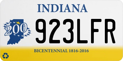 IN license plate 923LFR