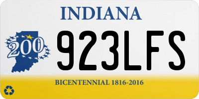 IN license plate 923LFS