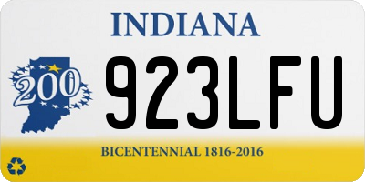 IN license plate 923LFU