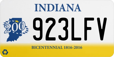 IN license plate 923LFV