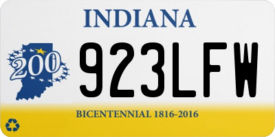 IN license plate 923LFW