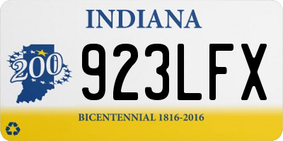 IN license plate 923LFX