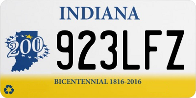IN license plate 923LFZ