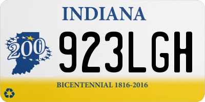IN license plate 923LGH