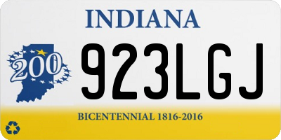 IN license plate 923LGJ
