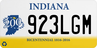 IN license plate 923LGM