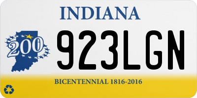 IN license plate 923LGN