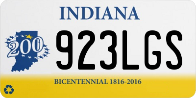 IN license plate 923LGS