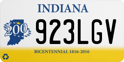 IN license plate 923LGV