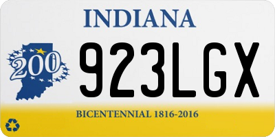 IN license plate 923LGX