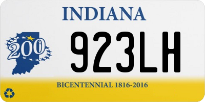 IN license plate 923LH