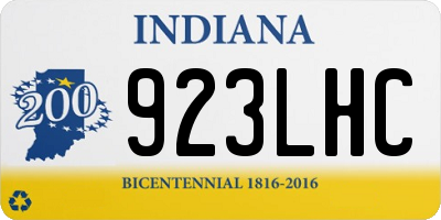 IN license plate 923LHC