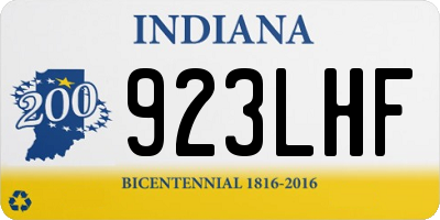 IN license plate 923LHF