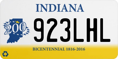 IN license plate 923LHL