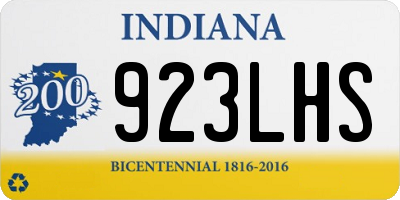 IN license plate 923LHS