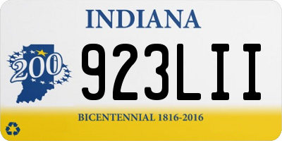 IN license plate 923LII