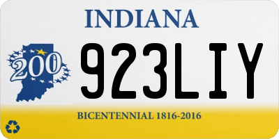IN license plate 923LIY