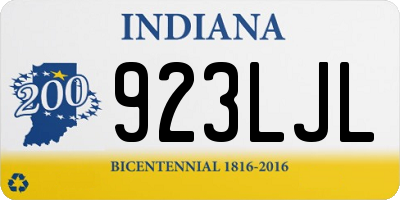IN license plate 923LJL