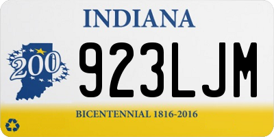 IN license plate 923LJM