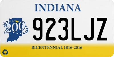 IN license plate 923LJZ
