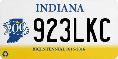 IN license plate 923LKC