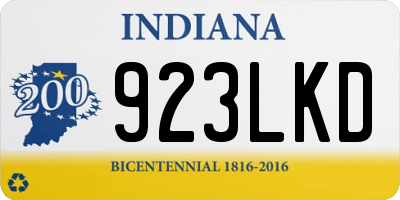 IN license plate 923LKD