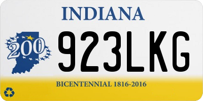 IN license plate 923LKG