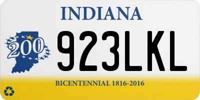 IN license plate 923LKL